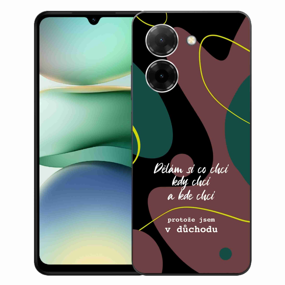 Gél borító mmCase a Xiaomi Redmi A5 (173.45x79.35x8.45mm) - vicces szöveg 10 fekete háttérrel