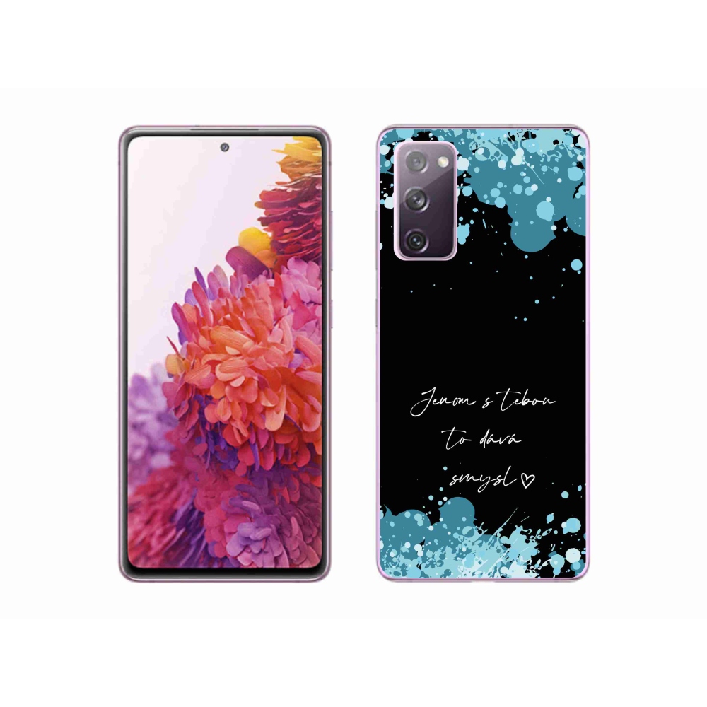Gél borítás mmCase Samsung Galaxy S20 FE - szerelmes szöveg fekete háttérrel