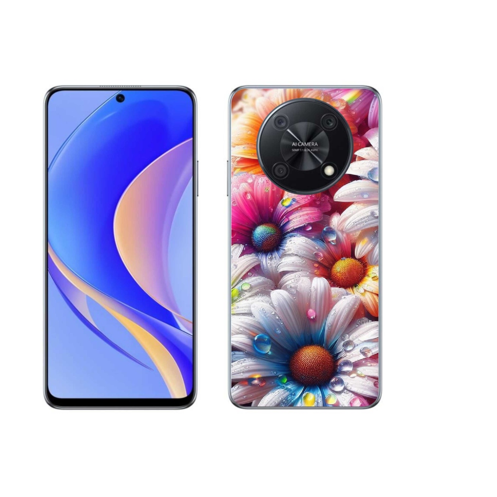 Gél borító mmCase a Huawei Nova Y90 készülékhez - színes százszorszépek