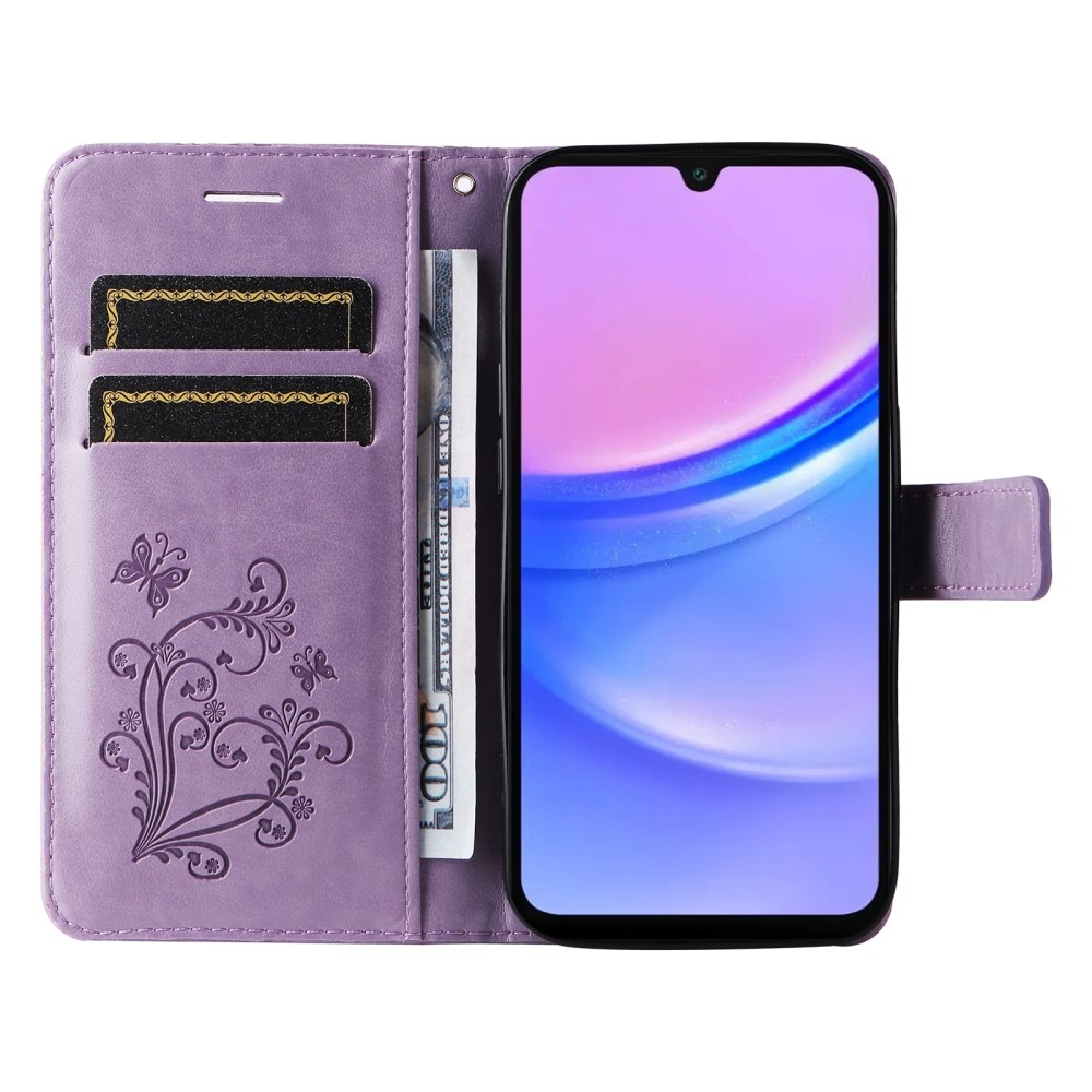 Nagy pillangó könyv tok Samsung Galaxy A16 4G/5G/A26 5G - lila