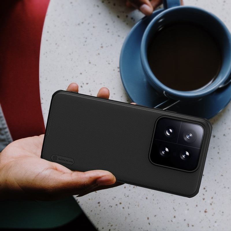 Nillkin Super Frosted PRO hátlap a Xiaomi 14 fekete számára