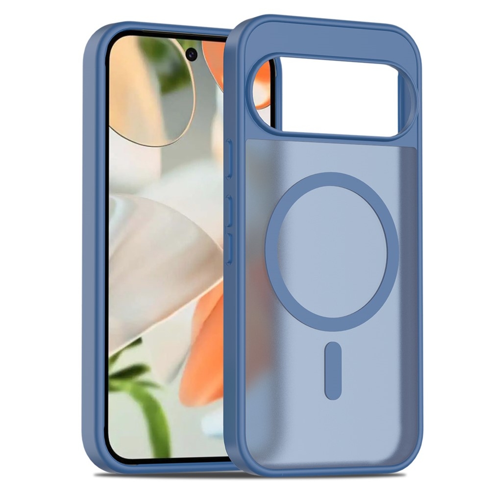 Bőr zselés tok kemény hátlappal és MagSafe támogatással a Google Pixel 10 Pro/Pixel 10 készülékhez - kék