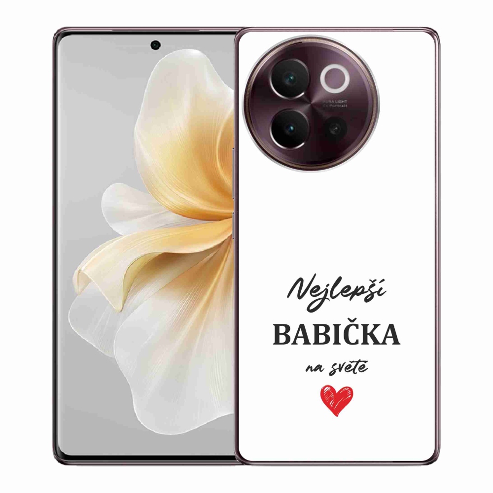 Gél borítás mmCase a Vivo V40 Lite 5G - Best Grandma 1 fehér háttérrel