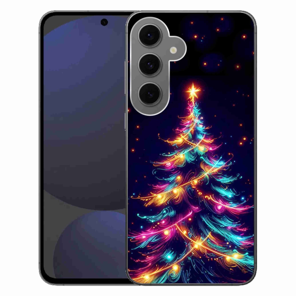 Zselés borítás mmCase Samsung Galaxy S24 FE - neon karácsonyfa