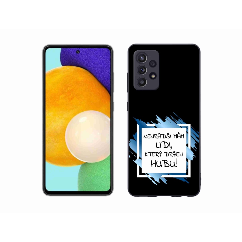 Gél borító mmCase Samsung Galaxy A52s 5G - vicces szöveg 7 fehér és fekete háttérrel