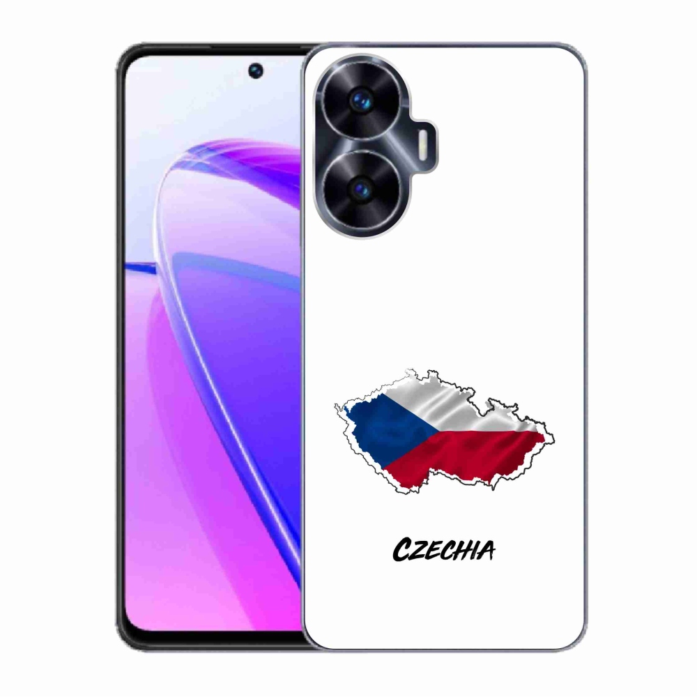 Gél borító mmCase a Realme C55 készülékhez - Csehország fehér háttér