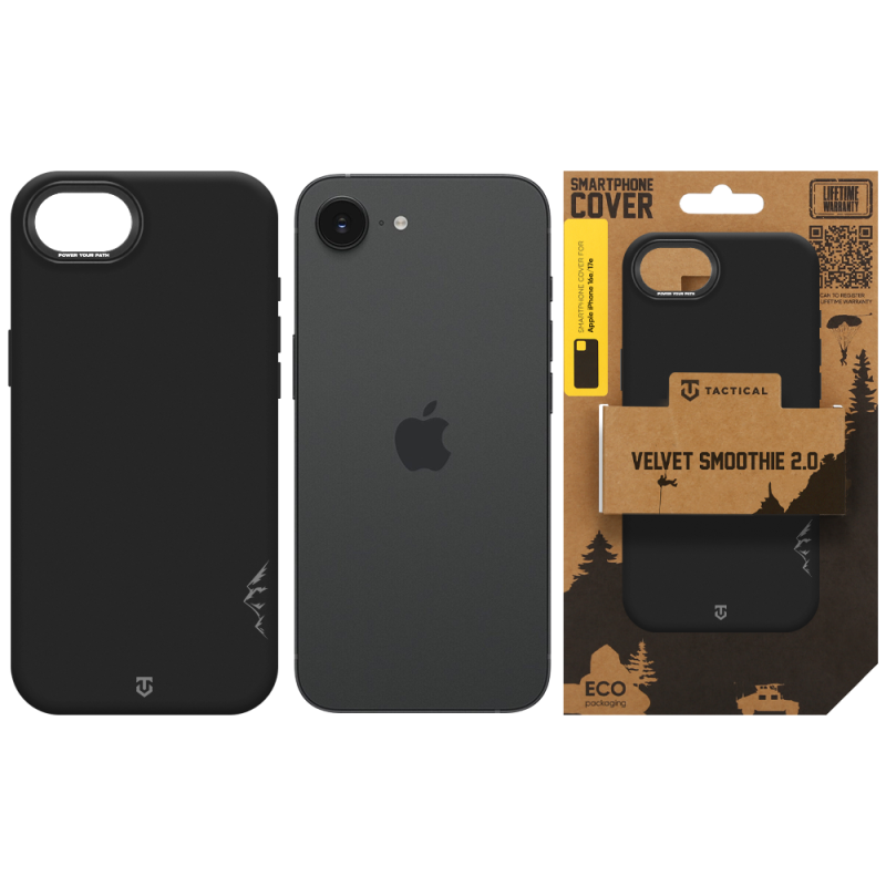 Tactical MagForce Velvet Smoothie 2.0 tok az Apple iPhone 16e/17e-hez, Asphalt színben