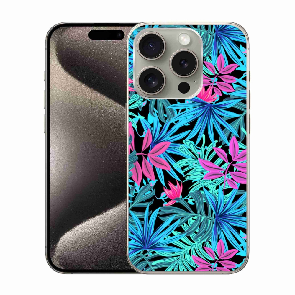 Zselés borítás mmCase iPhone 15 Pro készülékhez - virágok 3
