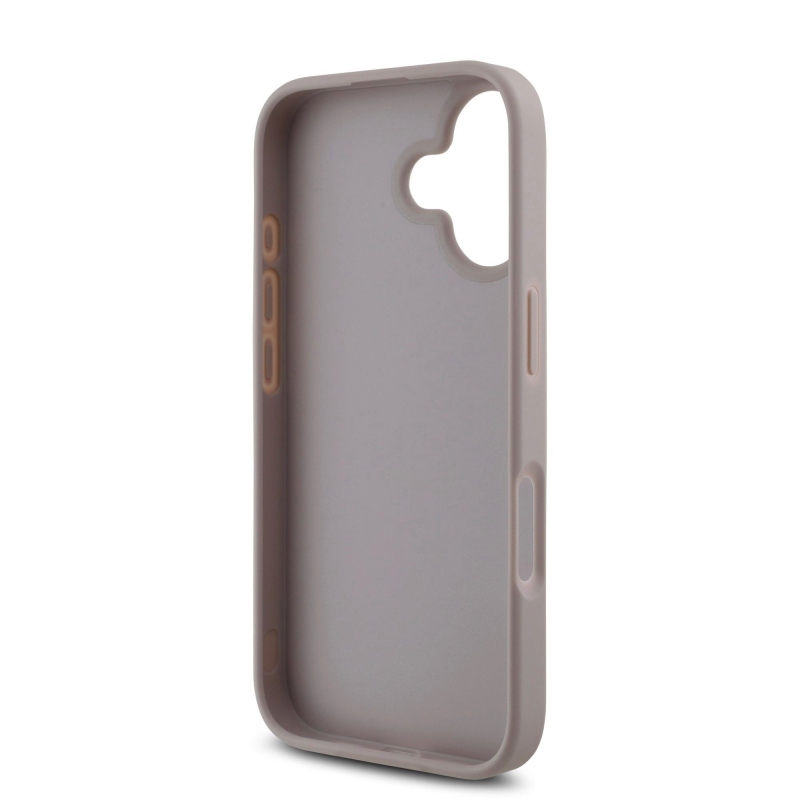 Guess PU 4G fém logós hátlap iPhone 16 rózsaszínhez