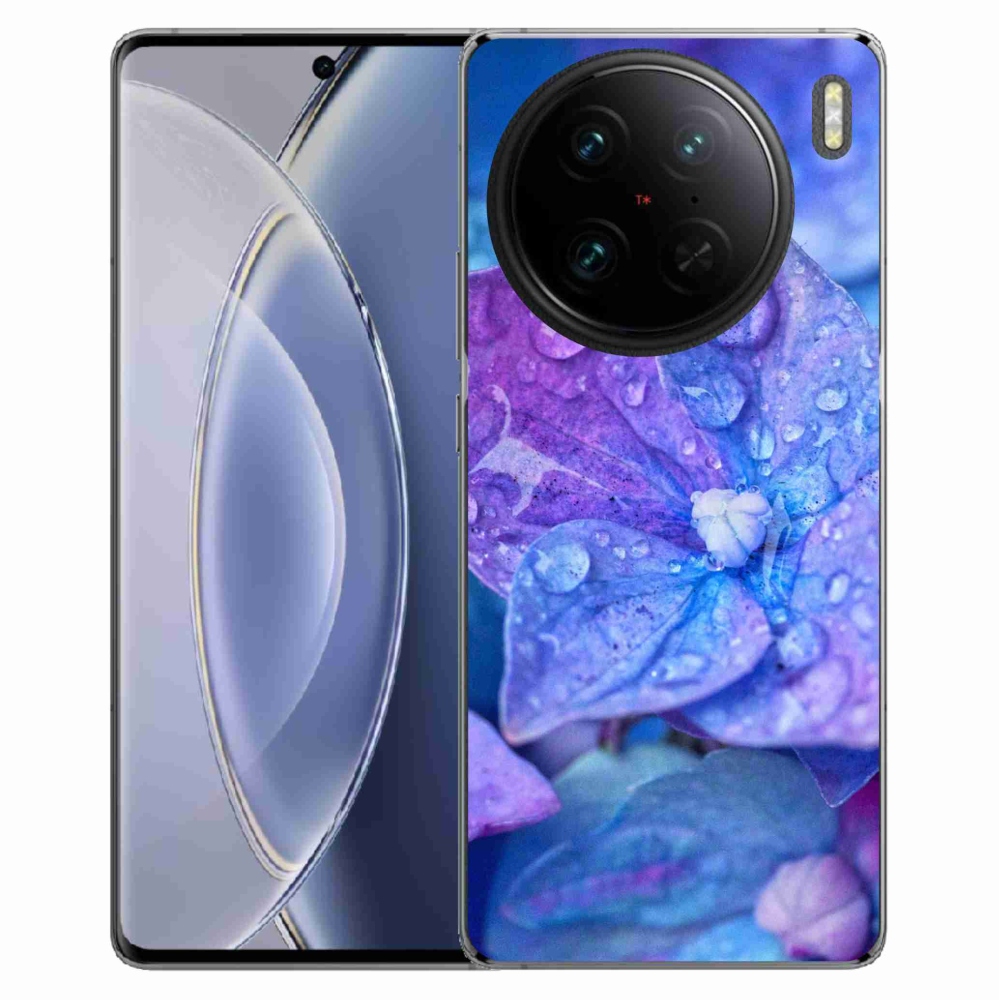 Zselés borítás mmCase Vivo X90 Pro - lila virág