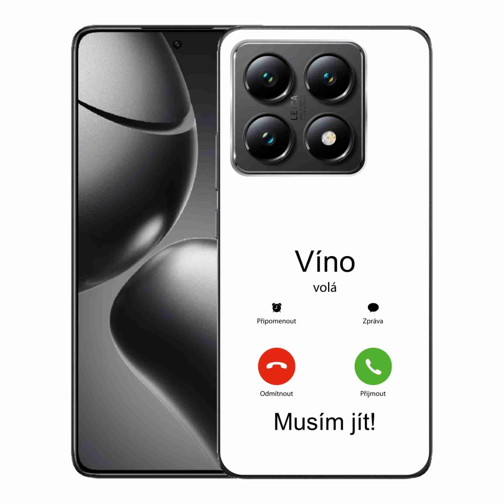 Gél borítás mmCase a Xiaomi 14T-hez - bor hívja a fehér hátteret