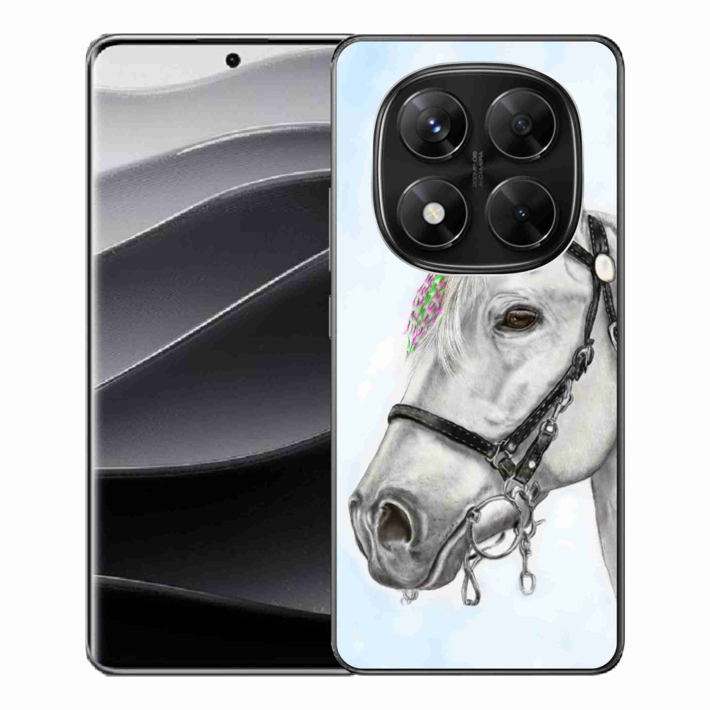 Gél borítás mmCase a Xiaomi Redmi Note 14 Pro 5G/Poco X7 5G számára - fehér ló 1