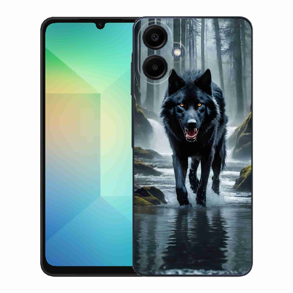 Gél védőhuzat mmCase Samsung Galaxy A06 4G - fekete farkas