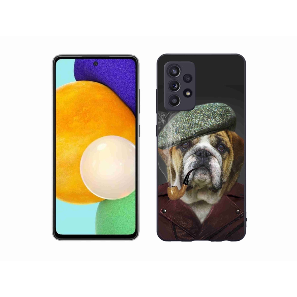 Zselés borítás mmCase Samsung Galaxy A52/A52 5G - kutya csővel