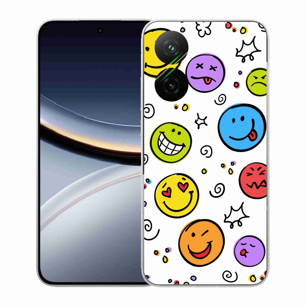Gél borítás mmCase a Xiaomi Poco F7 5G számára - smiley-k