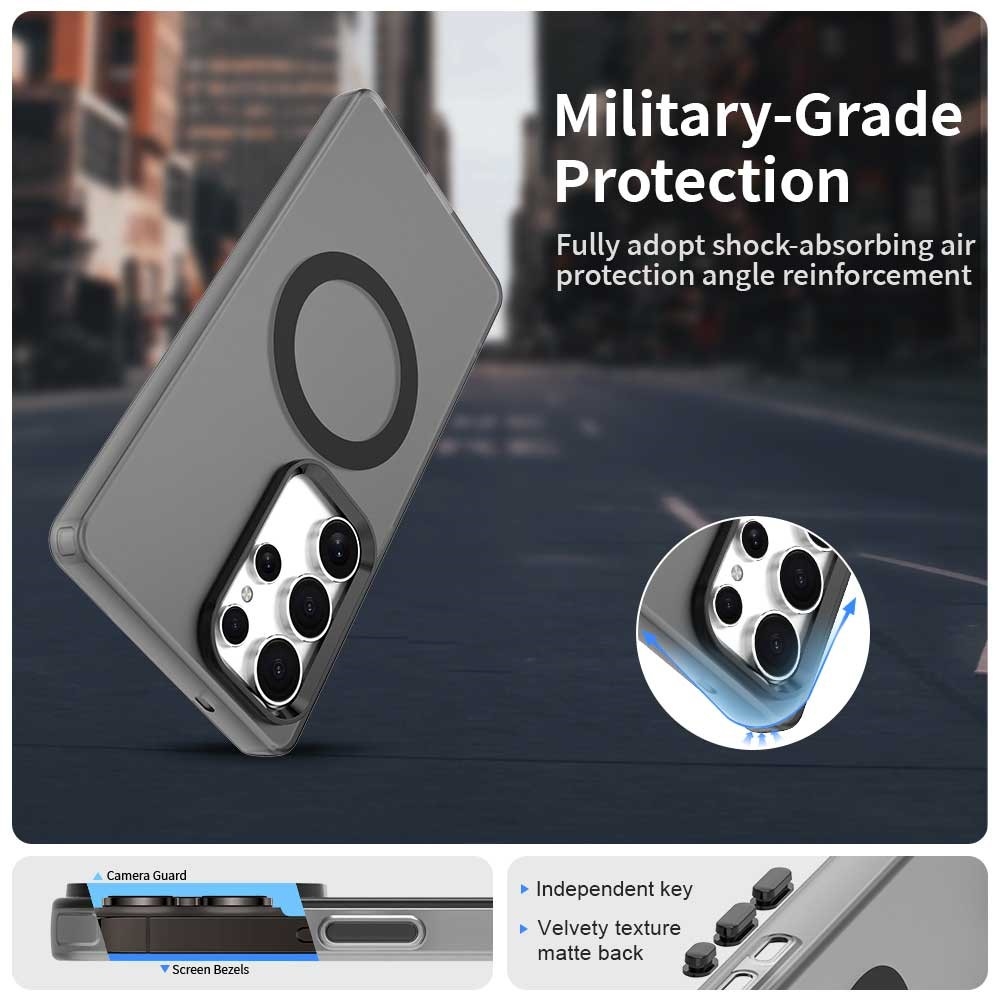 Candy zselés tok MagSafe-val a Samsung Galaxy S25 Ultra készülékre - fekete