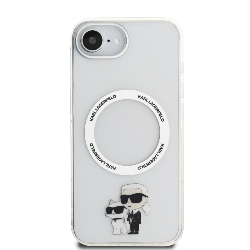 Karl Lagerfeld IML Karl és Choupette MagSafe MagSafe hátlap iPhone 16e-hez Átlátszó