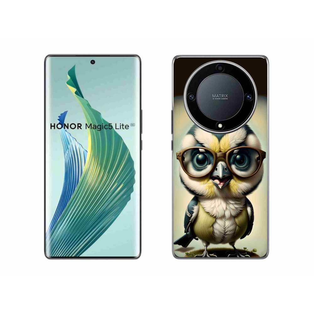 Zselés borítás mmCase a Honor Magic 5 Lite 5G - cub szemüveggel