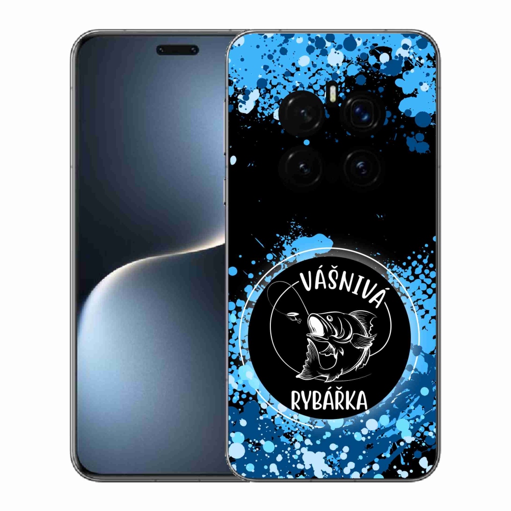 Gél borító mmCase a Honor Magic 7 Pro 5G számára - szenvedélyes halásznő fekete háttérrel