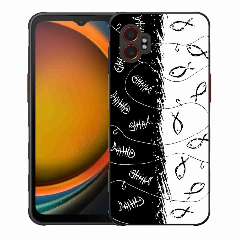 Gél borító mmCase Samsung Galaxy Xcover 7 Pro - csontvázak és halak számára