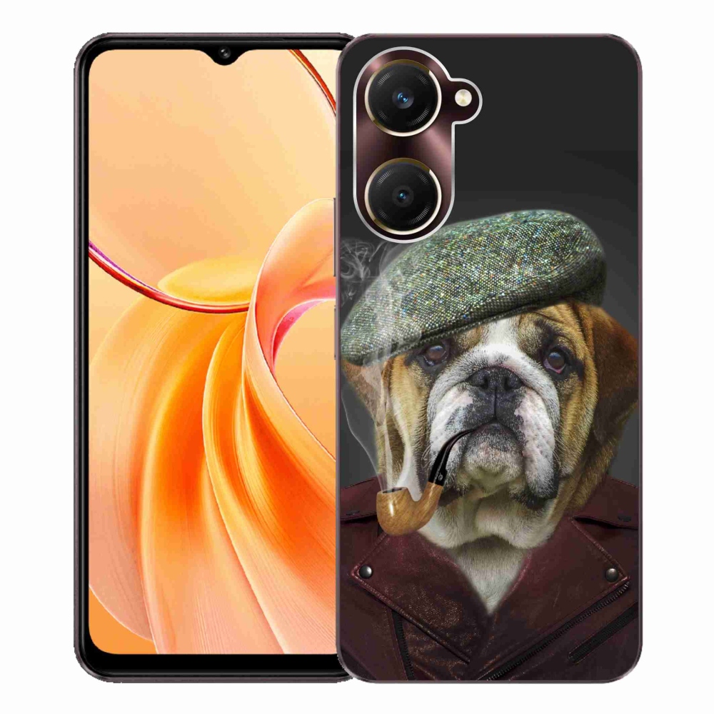 Zselés borítás mmCase a Vivo Y28s 5G-hez - kutya csővel