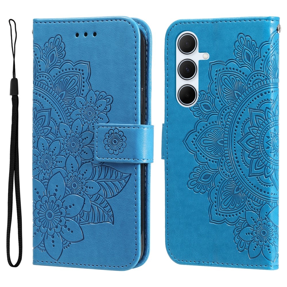 Mandala könyv tok Samsung Galaxy A36 5G készülékhez - kék