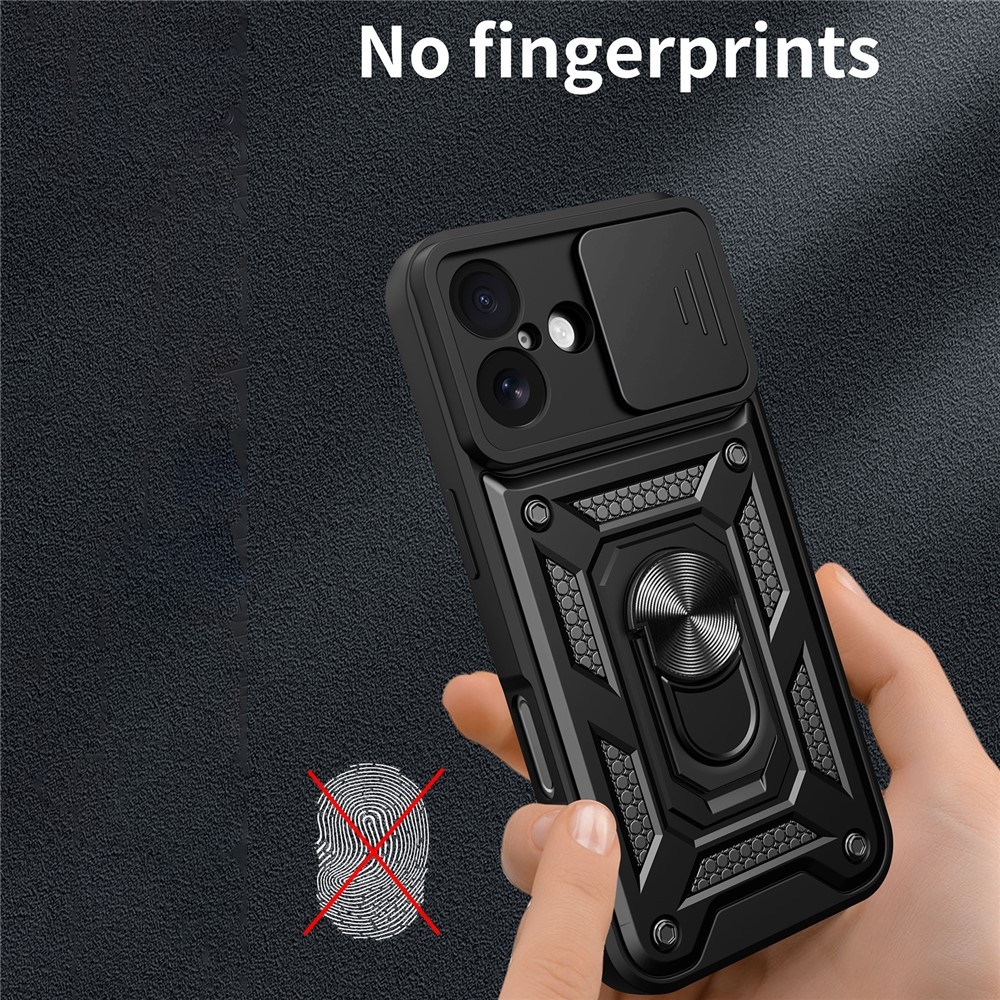 Ring tartós borító iPhone 17 készülékhez - Fekete