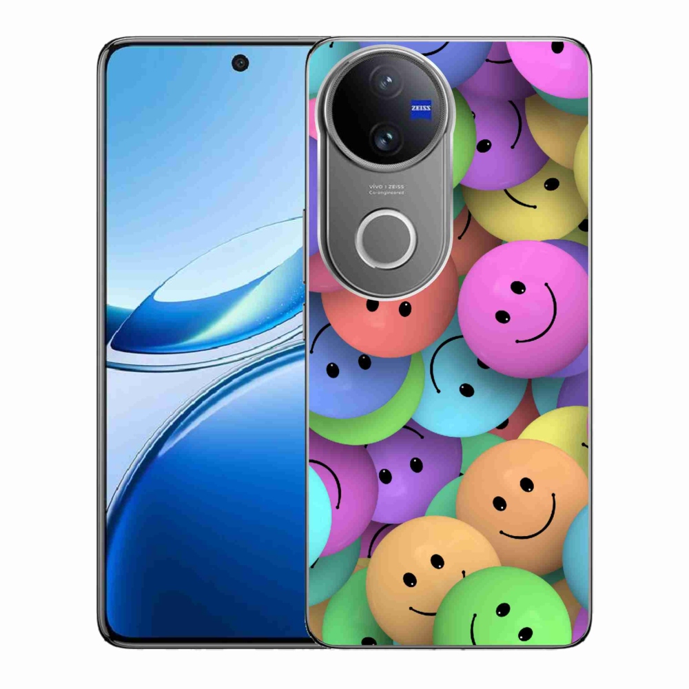 Zselés borító mmCase a Vivo V50 5G készülékhez - színes smiley-k