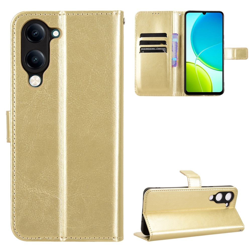 Őrült könyv tok a Vivo Y29s 5G-hez - arany színben