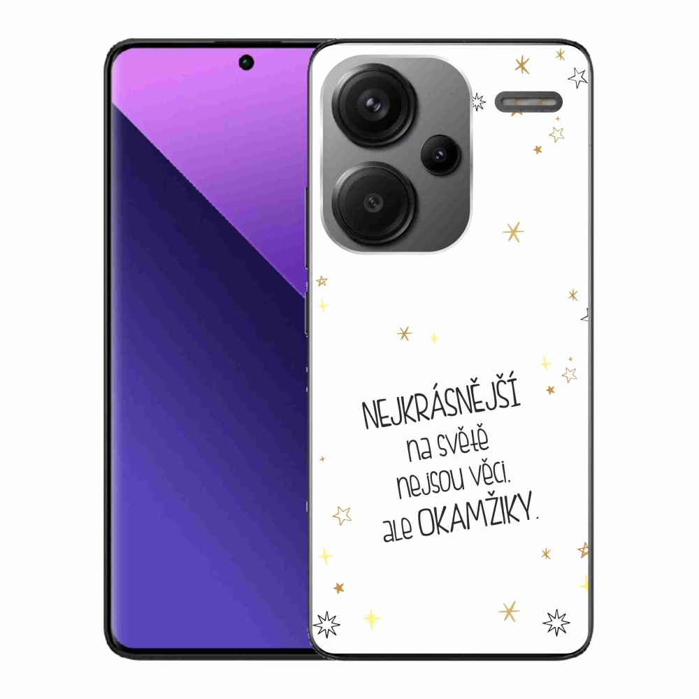 Gél borítás mmCase a Xiaomi Redmi Note 13 Pro+ 5G számára - idézem 4 fehér háttér