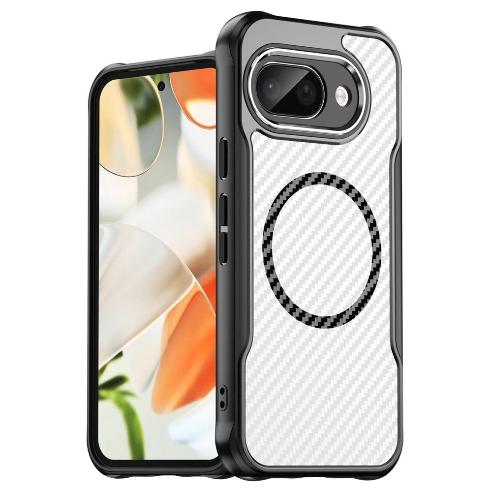 Tartós, textúrált borítás MagSafe támogatással a Google Pixel 9a készülékre - fekete