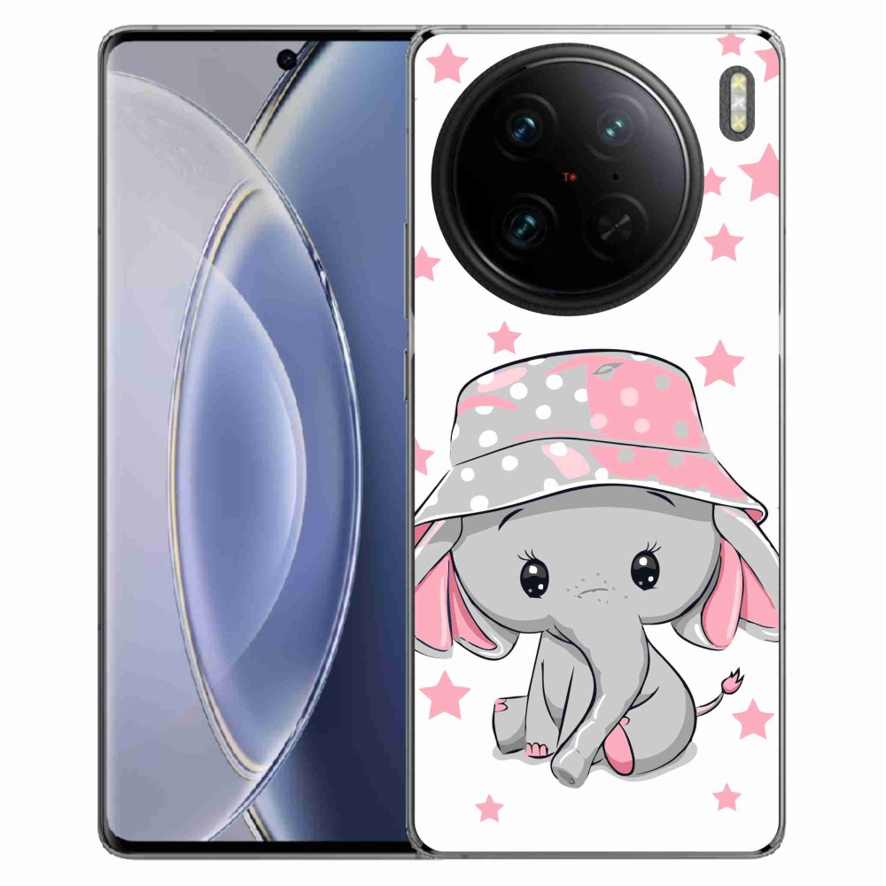 Gél borítás mmCase a Vivo X90 Pro készülékhez - rózsaszín elefánt