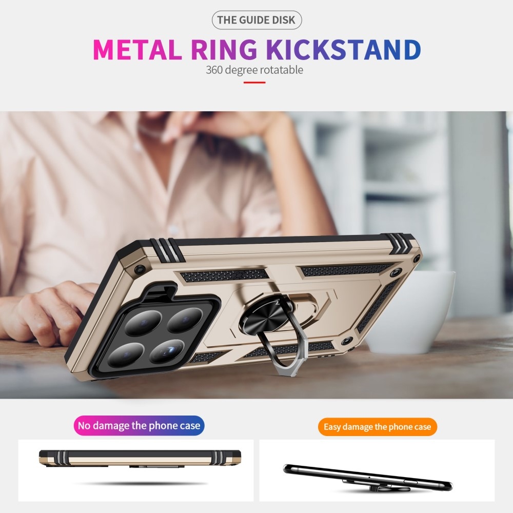 Gyűrűk tartós borító Xiaomi 15 - arany