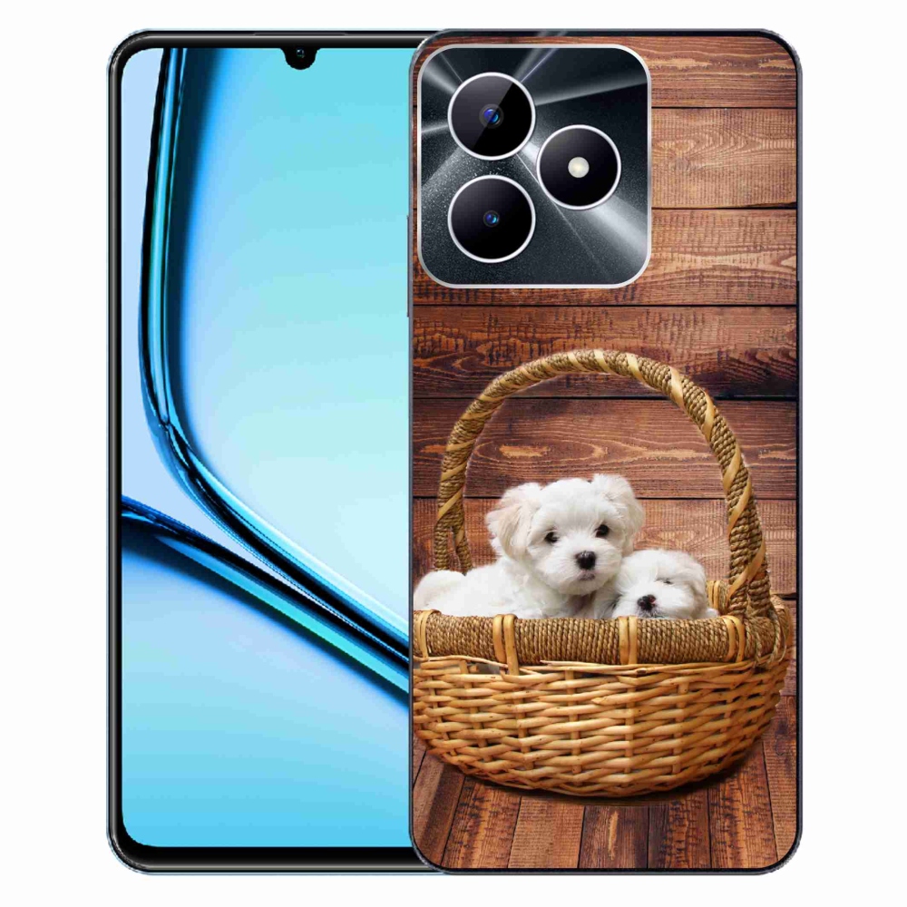 Zselés borítás mmCase a Realme Note 50 készülékhez - kölyökkutyák