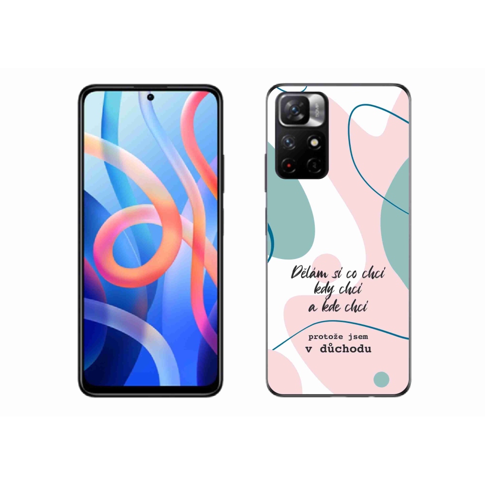 Gél borító mmCase a Xiaomi Redmi Note 11S 5G-hez - vicces szöveg 10 fehér háttérrel