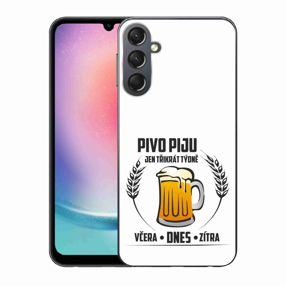 Gél borító mmCase Samsung Galaxy A24 készülékhez - sör motívum fehér háttér