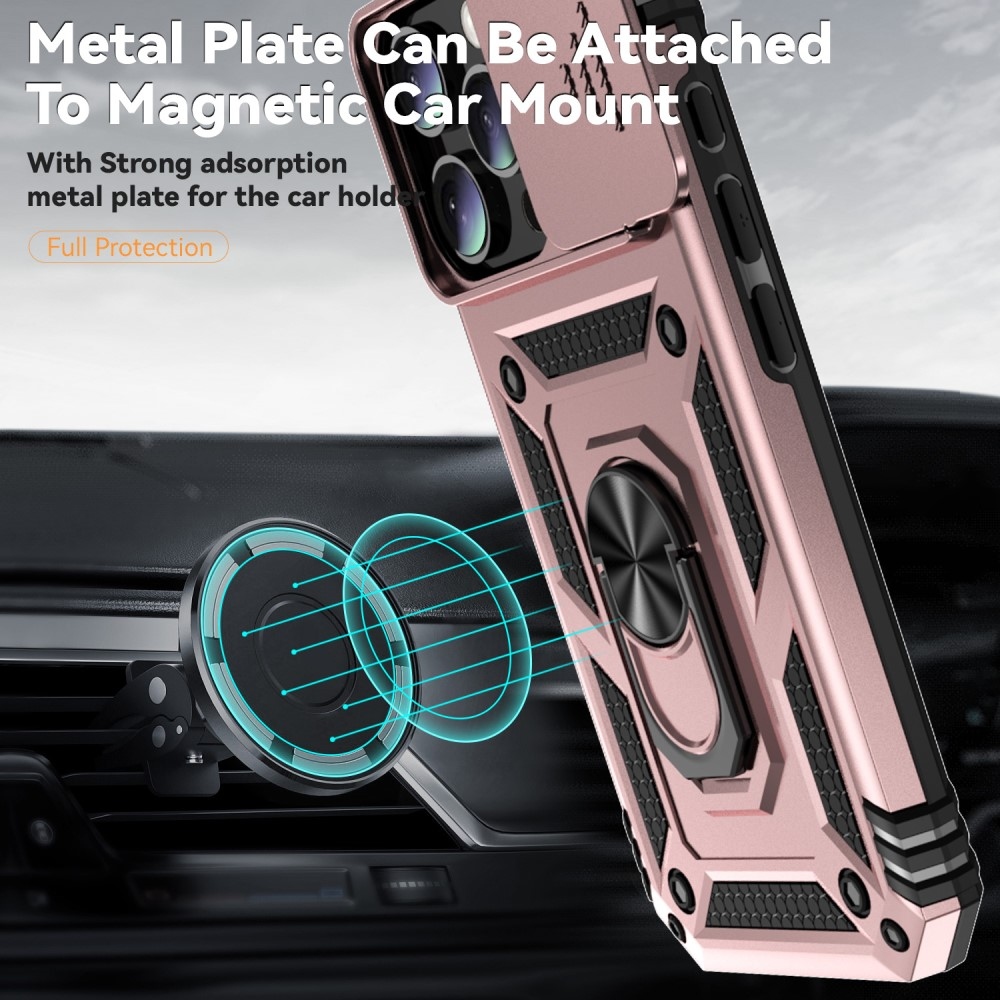 Tartós csúszóborítás iPhone 16 Pro készülékhez - rózsaarany