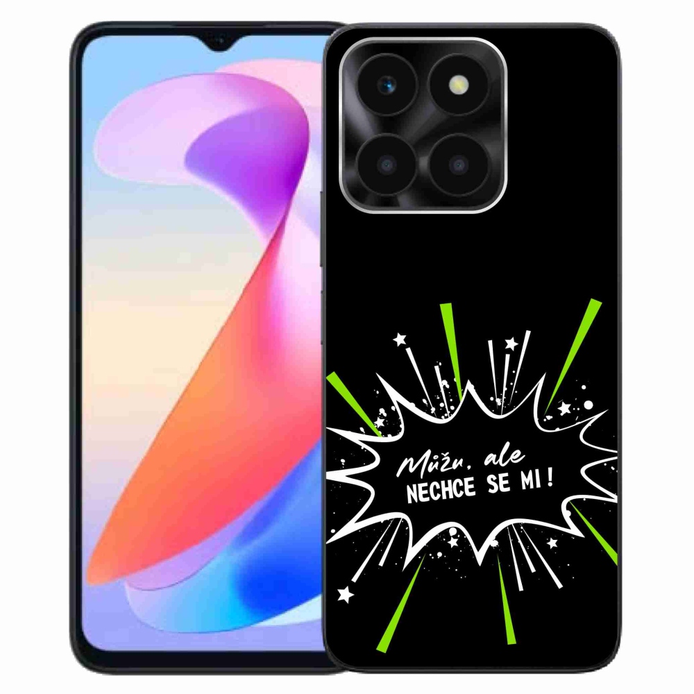 Gél borító mmCase a Honor X6a készülékhez - vicces szöveg 11 fekete háttér