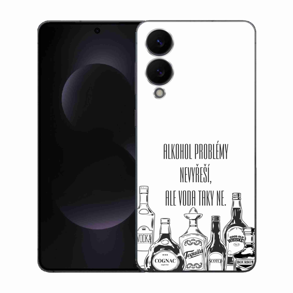 Gél borító mmCase Samsung Galaxy S25 Edge készülékhez - vicces szöveges fehér háttér