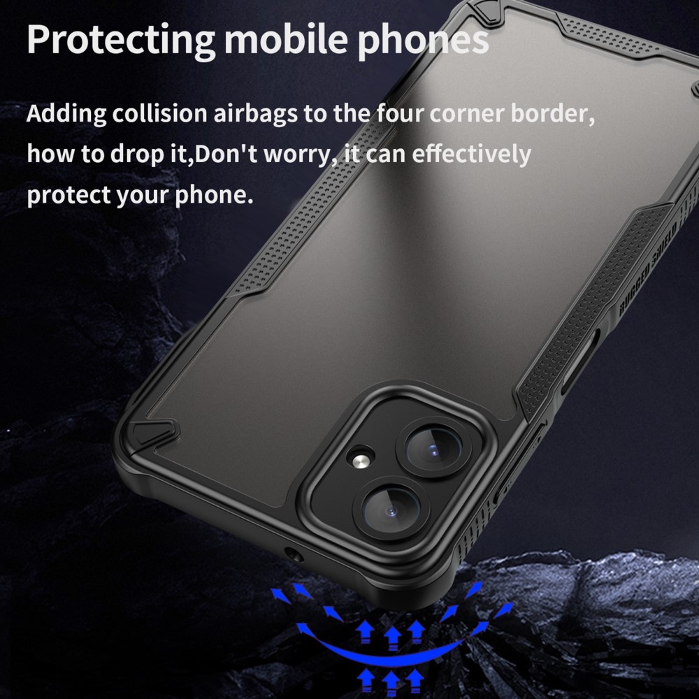 Fagyasztott, tartós borítás Samsung Galaxy A06 4G készülékhez - fekete