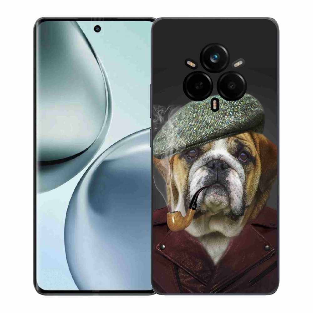 Gél borítás mmCase a Realme 14 Pro 5G számára - kutya csővel