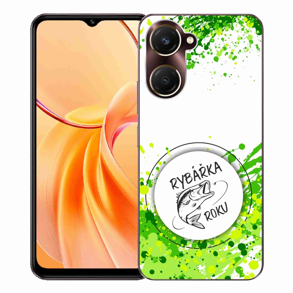 Gél borító mmCase a Vivo Y28s 5G-n - az év horgásza fehér háttérrel