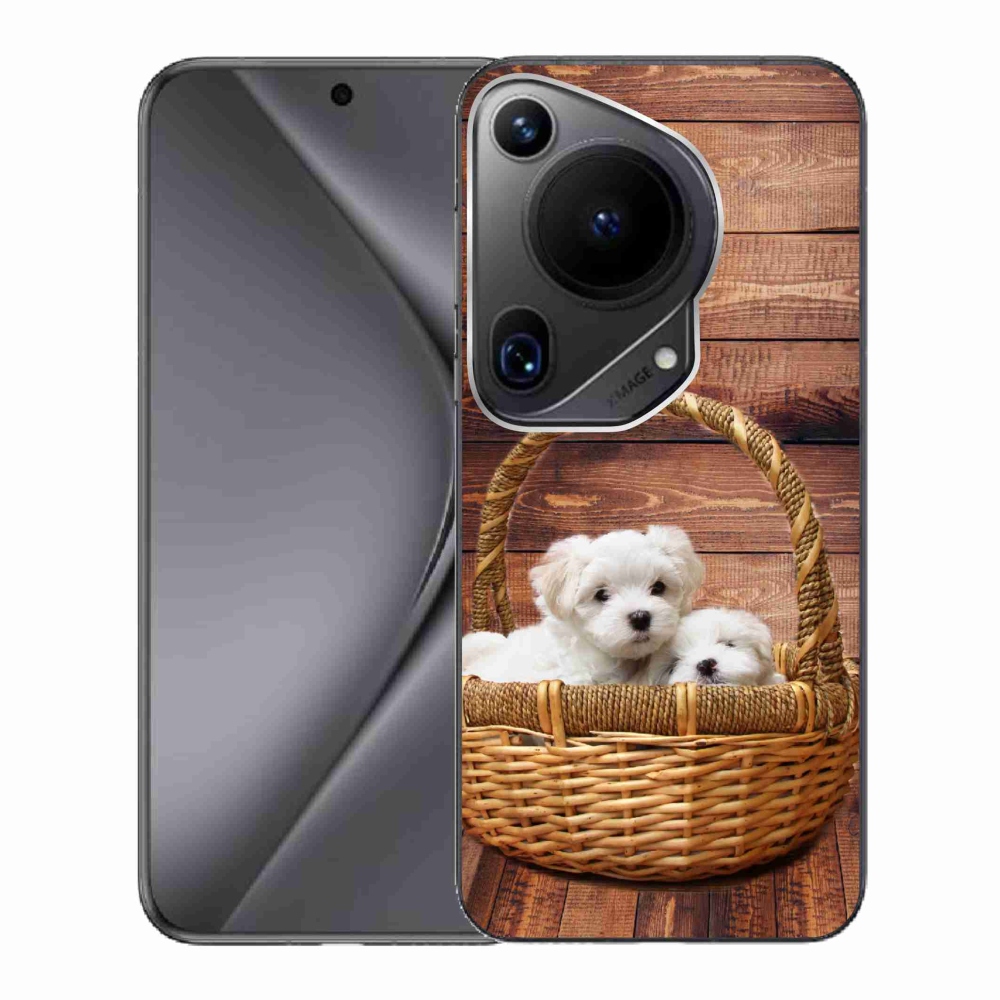 Gél borítás mmCase a Huawei Pura 70 Ultra számára - kölyökkutyák