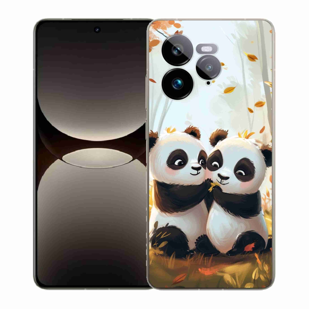 Gél borítás mmCase a Realme GT 7 Pro 5G-n - pandák