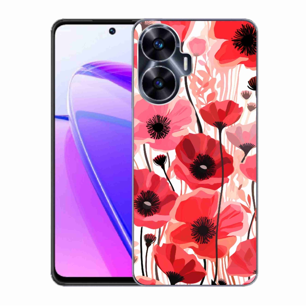 Zselés tok mmCase a Realme C55 készülékhez - mákos 1