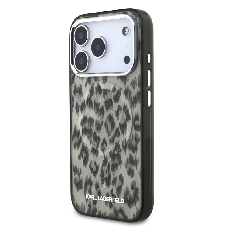 Karl Lagerfeld IML Leopard Leopard MagSafe hátlap iPhone 17 Pro barna színű készülékhez