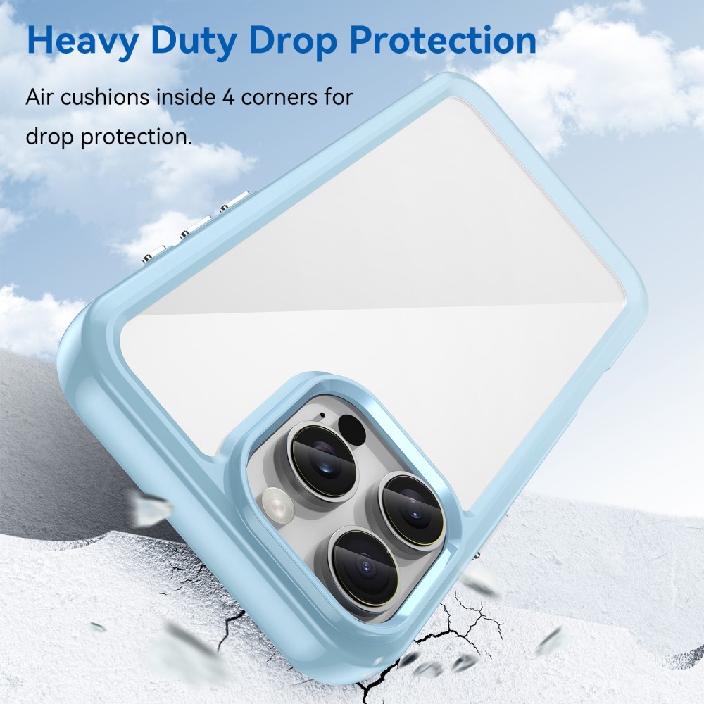 Gél tok fix hátlappal iPhone 16 Pro Max készülékhez - kék