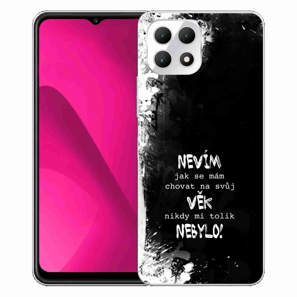 Gél borító mmCase a T-Mobile T Phone 2 készülékhez - vicces szöveg 14 fekete háttér