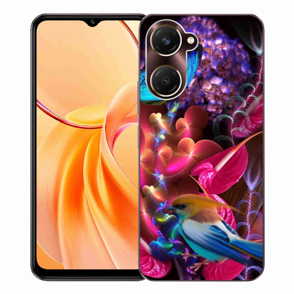 Gél borító mmCase a Vivo Y28s 5G-hez - színes virágok