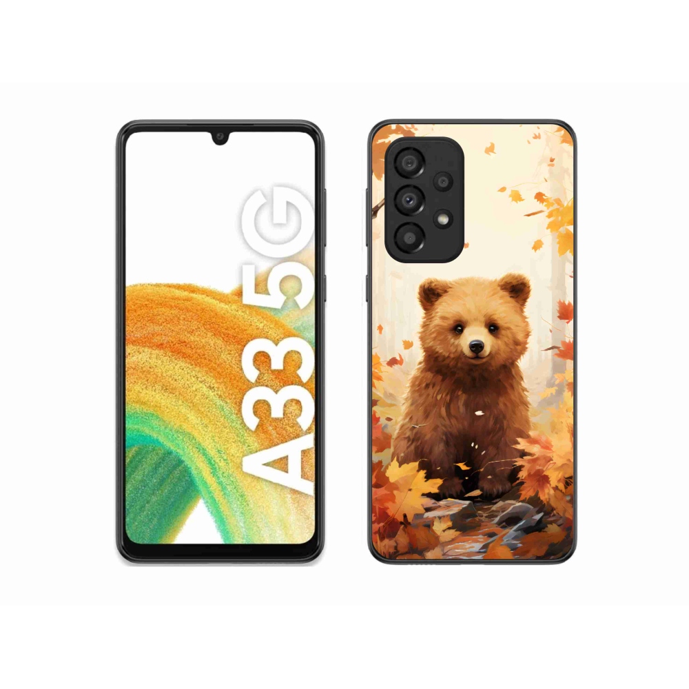 Zselés borítás mmCase Samsung Galaxy A33 5G - medve az erdőben